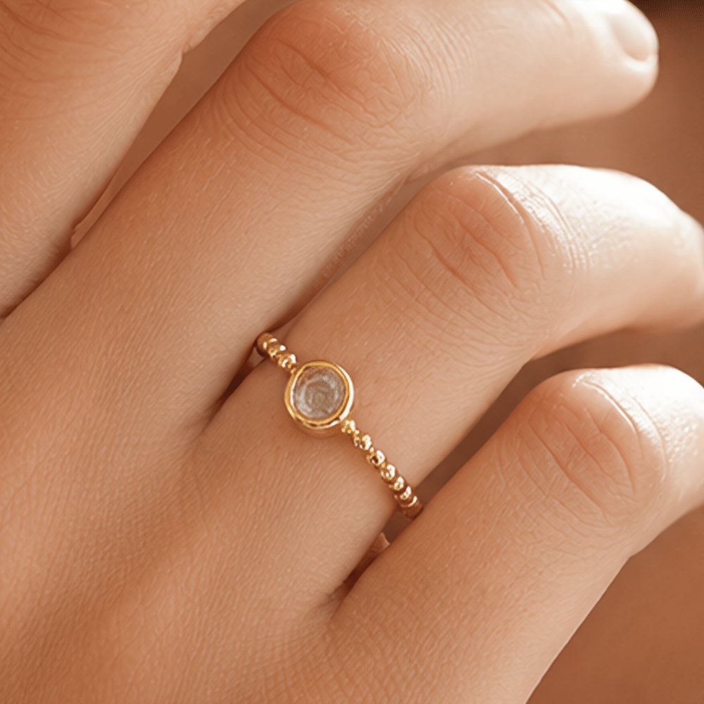 Women's 18K Golden Plated Exquisite Small Individual Ring